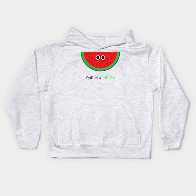 one in a melon Kids Hoodie by adrianserghie